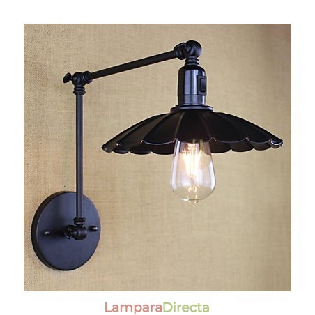 Lámpara de noche para dormitorio, hotel, ingeniería, restaurante, retro, negro mate, cinturón, brazo largo, interruptor doble, pared Lámpara de noche para dormitorio, hotel, ingeniería, restaurante, retro, negro mate, cinturón, brazo largo, interruptor doble, pared