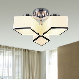 Lámpara de cristal contemporánea moderna de montaje al ras
