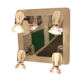 Lámparas de pared cromadas modernas para baño con 4 luces