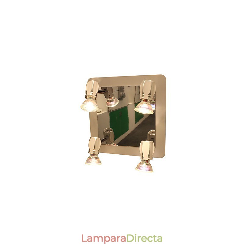 Lámparas de pared cromadas modernas para baño con 4 luces
