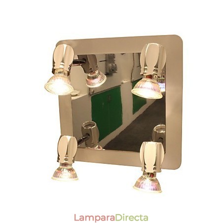 Lámparas de pared cromadas modernas para baño con 4 luces Lámparas de pared cromadas modernas para baño con 4 luces