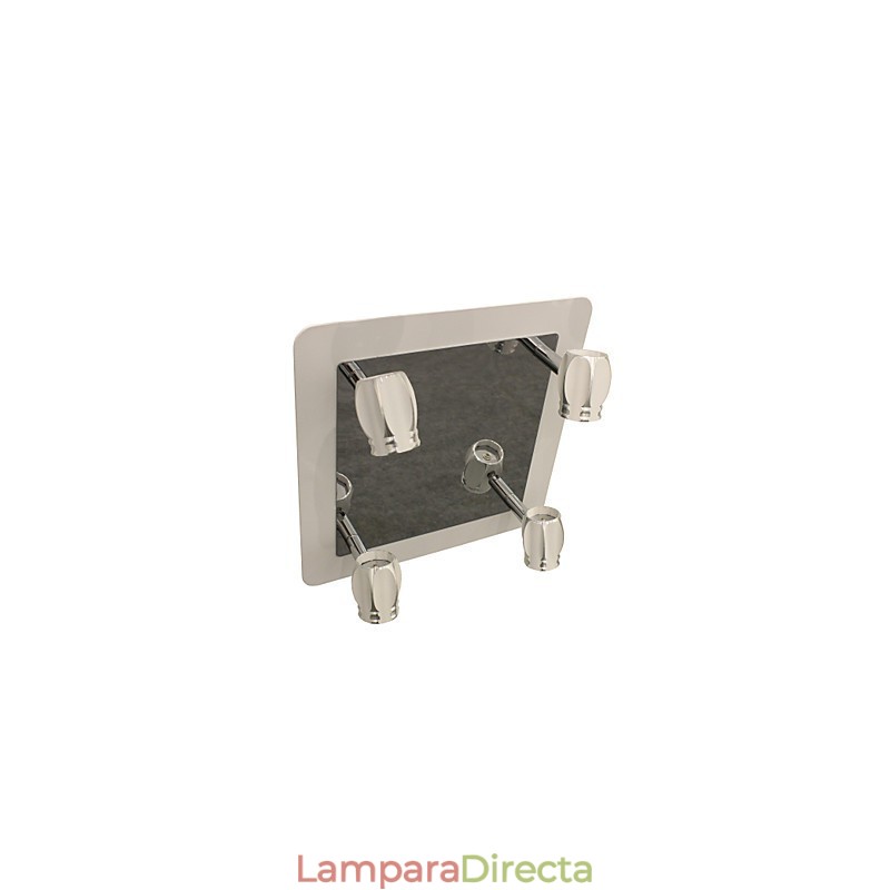 Lámparas de pared cromadas modernas para baño con 4 luces