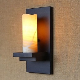 Aplique de pared decorativo cilíndrico estilo campestre americano para sala de estar, pasillo pastoral, almacén, industria, mesita de noche, bar