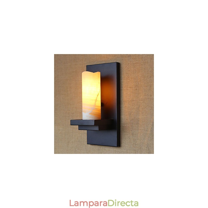 Aplique de pared decorativo cilíndrico estilo campestre americano para sala de estar, pasillo pastoral, almacén, industria, mesita de noche, bar