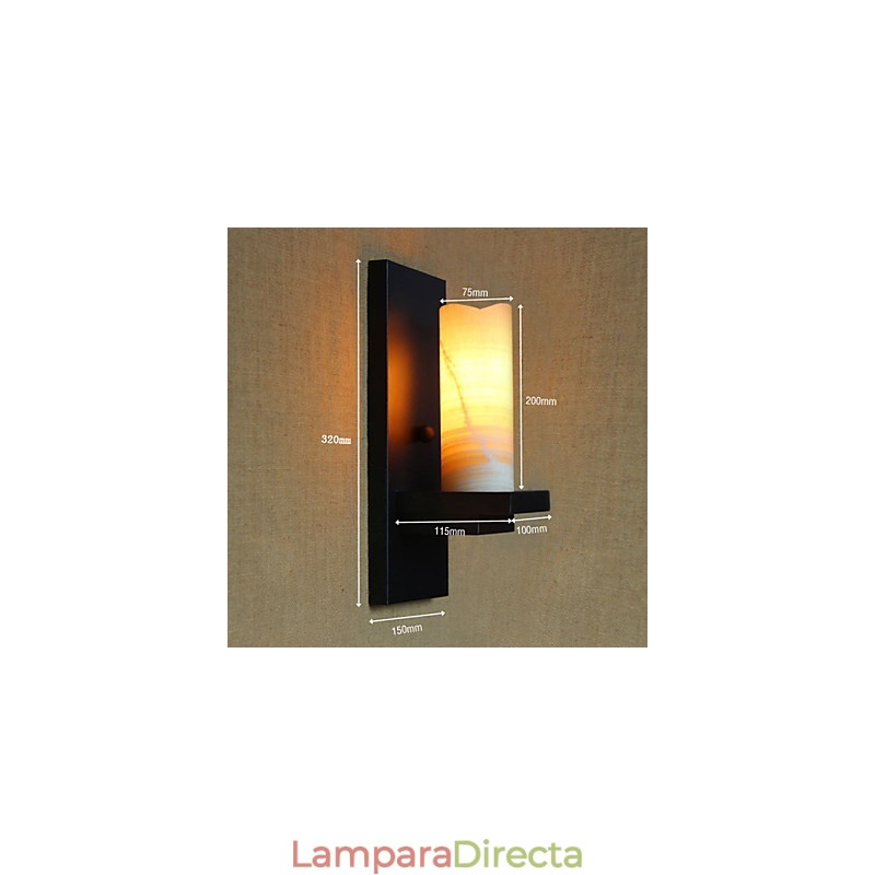 Aplique de pared decorativo cilíndrico estilo campestre americano para sala de estar, pasillo pastoral, almacén, industria, mesita de noche, bar