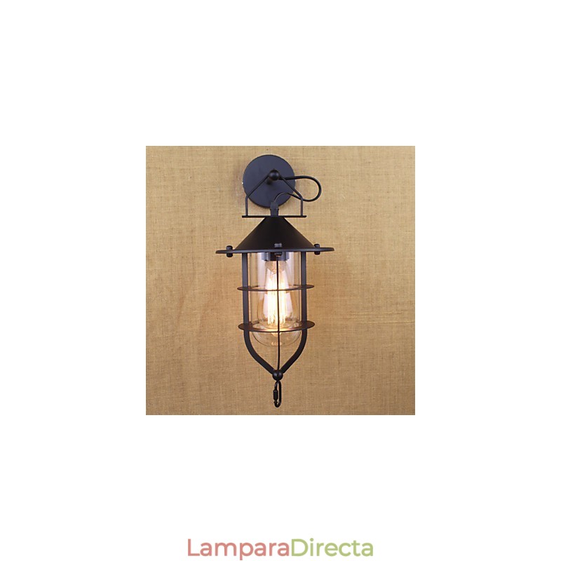 Aplique de pared decorativo con escena de restaurante de tienda de ropa retro