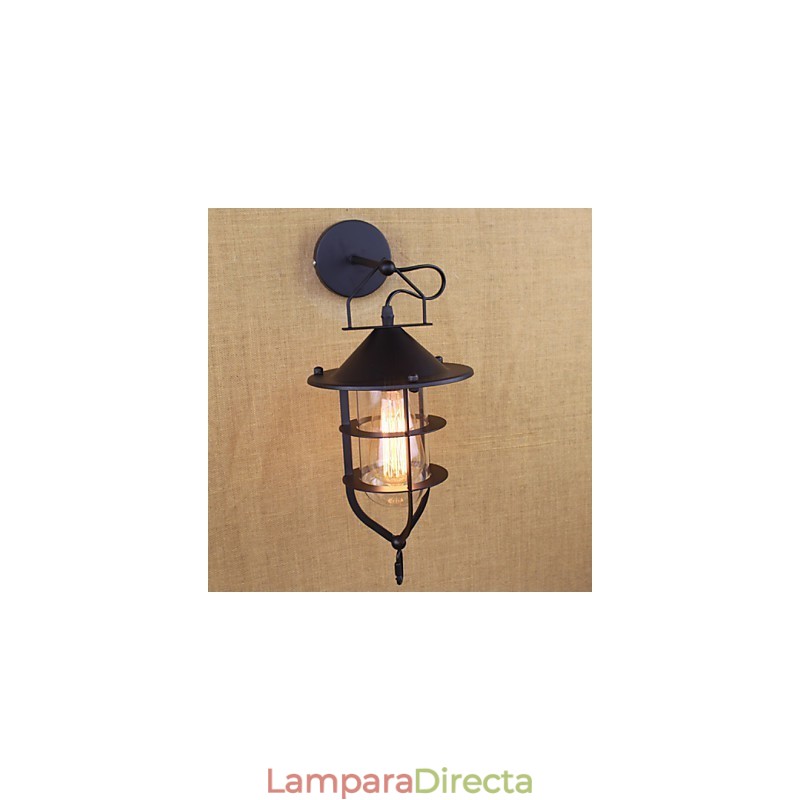 Aplique de pared decorativo con escena de restaurante de tienda de ropa retro