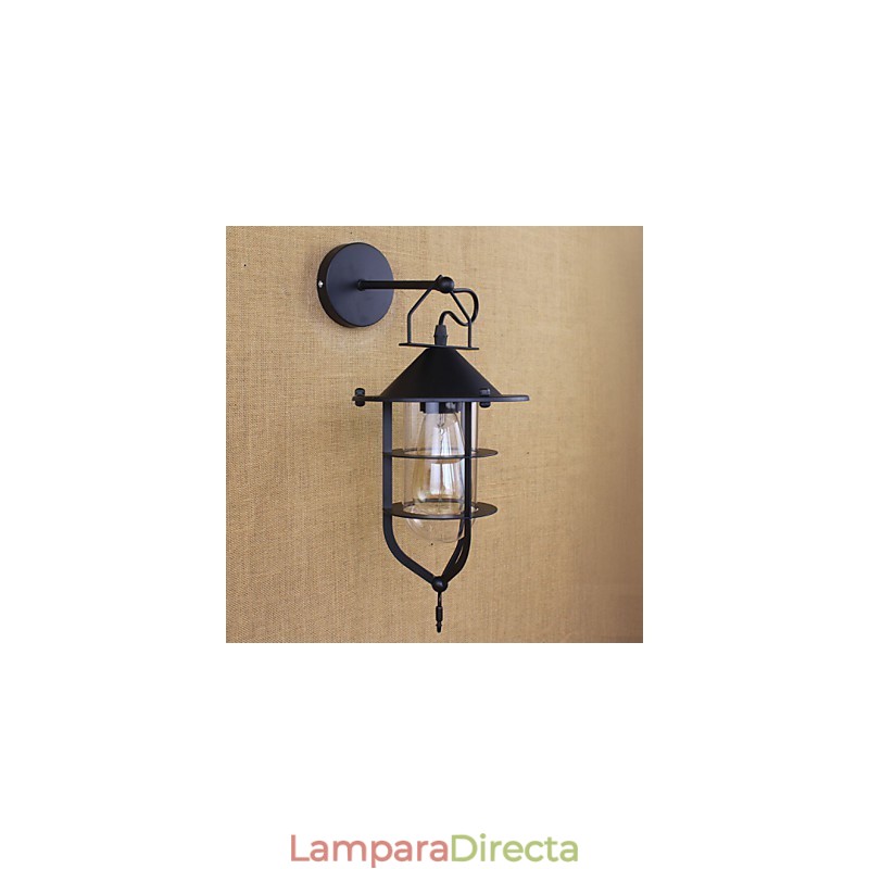 Aplique de pared decorativo con escena de restaurante de tienda de ropa retro