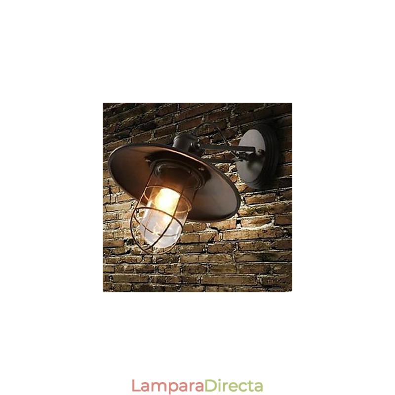 Lámpara de pared estilo jaula de almacén con personalidad country americana