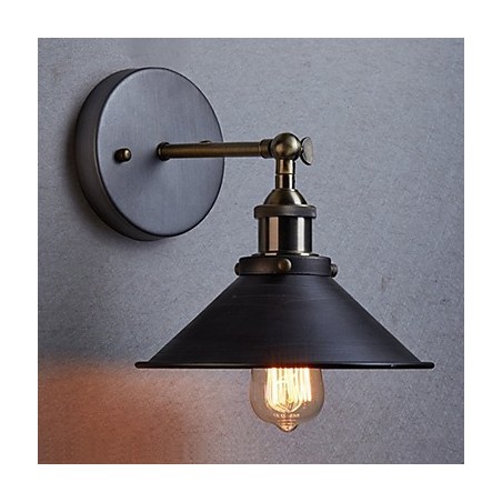 Aplique de pared industrial vintage Edison Simplicity de 1 luz, de metal, para comedor, estudio, oficina y pasillo. Aplique de pared industrial vintage Edison Simplicity de 1 luz, de metal, para comedor, estudio, oficina y pasillo.