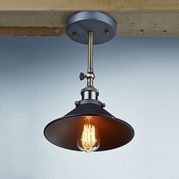 Aplique de pared industrial vintage Edison Simplicity de 1 luz, de metal, para comedor, estudio, oficina y pasillo.