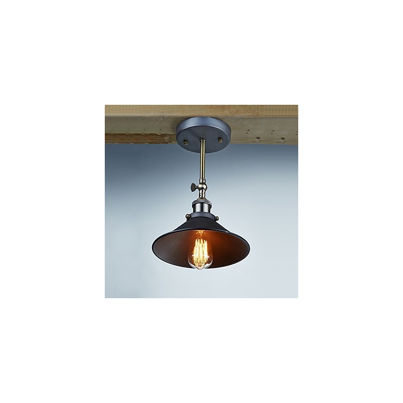 Aplique de pared industrial vintage Edison Simplicity de 1 luz, de metal, para comedor, estudio, oficina y pasillo.