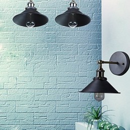 Aplique de pared industrial vintage Edison Simplicity de 1 luz, de metal, para comedor, estudio, oficina y pasillo.