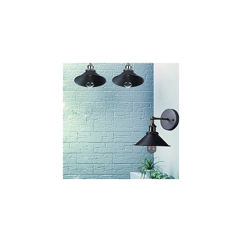 Aplique de pared industrial vintage Edison Simplicity de 1 luz, de metal, para comedor, estudio, oficina y pasillo.
