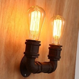 Lámpara de pared con doble barra creativa y conducto