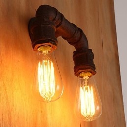 Lámpara de pared con doble barra creativa y conducto
