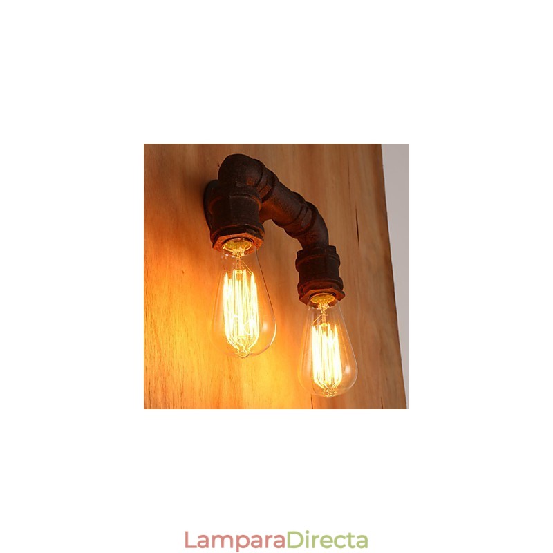 Lámpara de pared con doble barra creativa y conducto