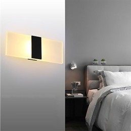 Aplique de pared de acrílico de estilo moderno y sencillo para sala de estar, pasillo, cafetería, dormitorio, habitación infantil, lámpara de noche