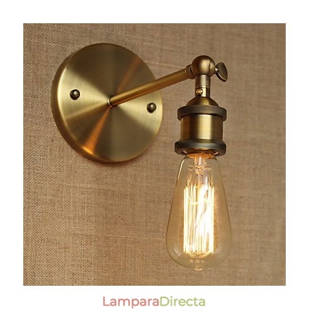 Aplique de pared de hierro forjado de bronce con pasillo minimalista para bar, cafetería y restaurante americano Aplique de pared de hierro forjado de bronce con pasillo minimalista para bar, cafetería y restaurante americano