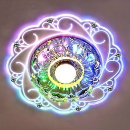 Lámpara de techo de cristal SMD de 3 W, tubo de luz creativo, luz de cúpula de colores vibrantes.