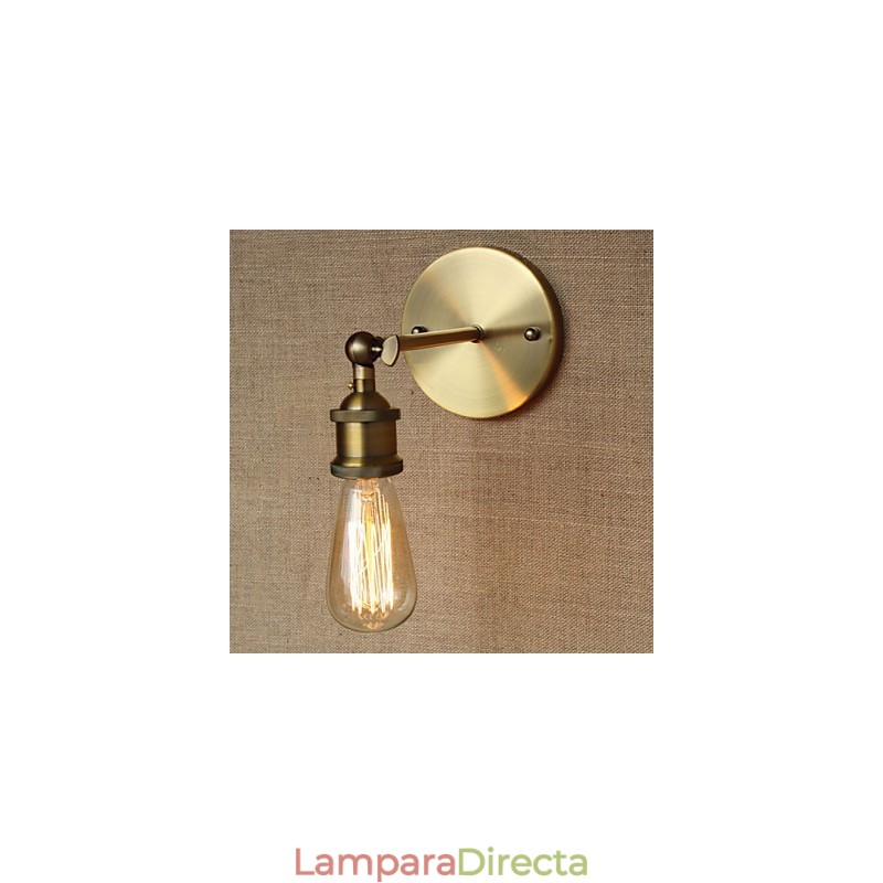 Aplique de pared de hierro forjado de bronce con pasillo minimalista para bar, cafetería y restaurante americano