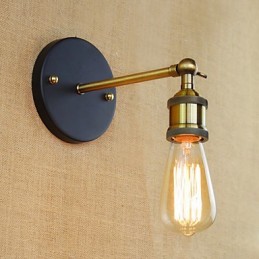 Aplique de pared de hierro minimalista para pasillo, bar, cafetería, restaurante, mesita de noche, estilo americano