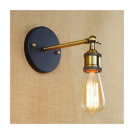 Aplique de pared de hierro minimalista para pasillo, bar, cafetería, restaurante, mesita de noche, estilo americano Aplique de pared de hierro minimalista para pasillo, bar, cafetería, restaurante, mesita de noche, estilo americano