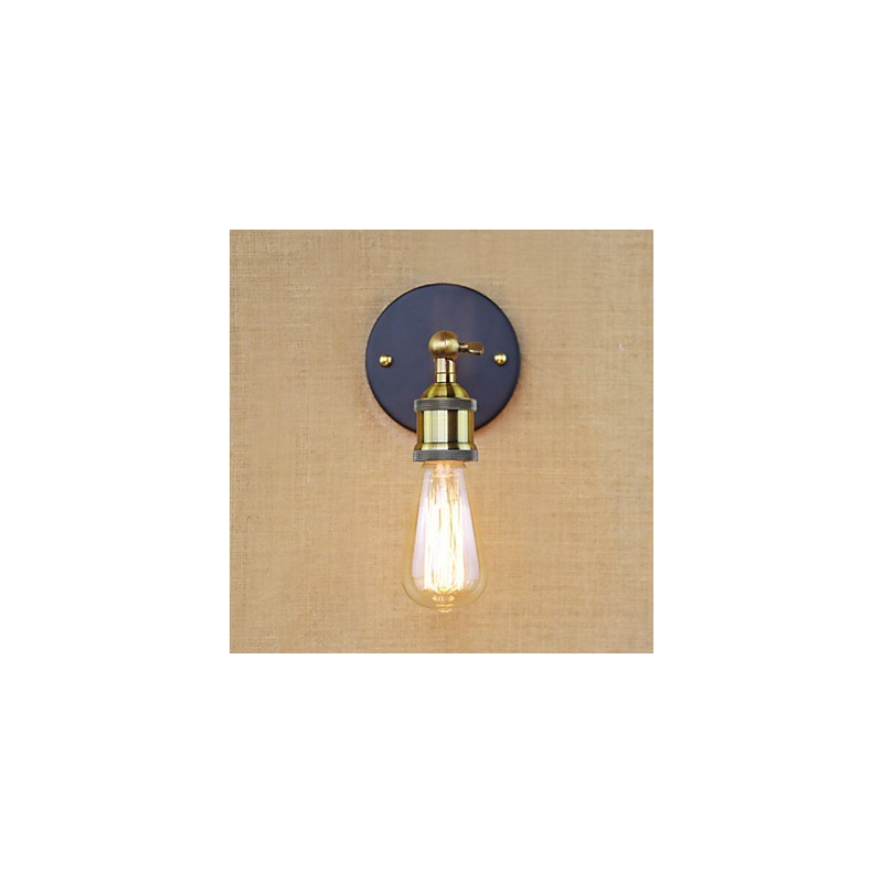 Aplique de pared de hierro minimalista para pasillo, bar, cafetería, restaurante, mesita de noche, estilo americano
