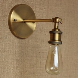 Lámpara de pared de hierro para restaurante, bar, cafetería, té, discoteca, estilo retro, moderno, de bronce, estilo americano vintage.