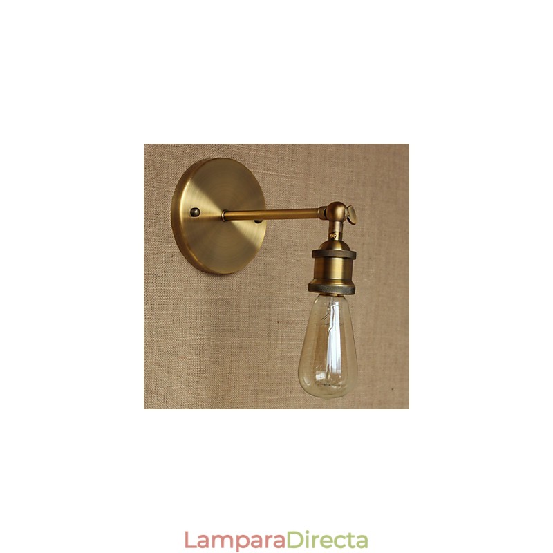 Lámpara de pared de hierro para restaurante, bar, cafetería, té, discoteca, estilo retro, moderno, de bronce, estilo americano vintage.