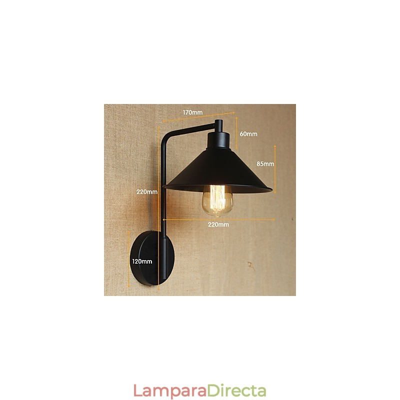Aplique de pared decorativo de hierro para pasillo, almacén, balcón, porche, minimalista y moderno