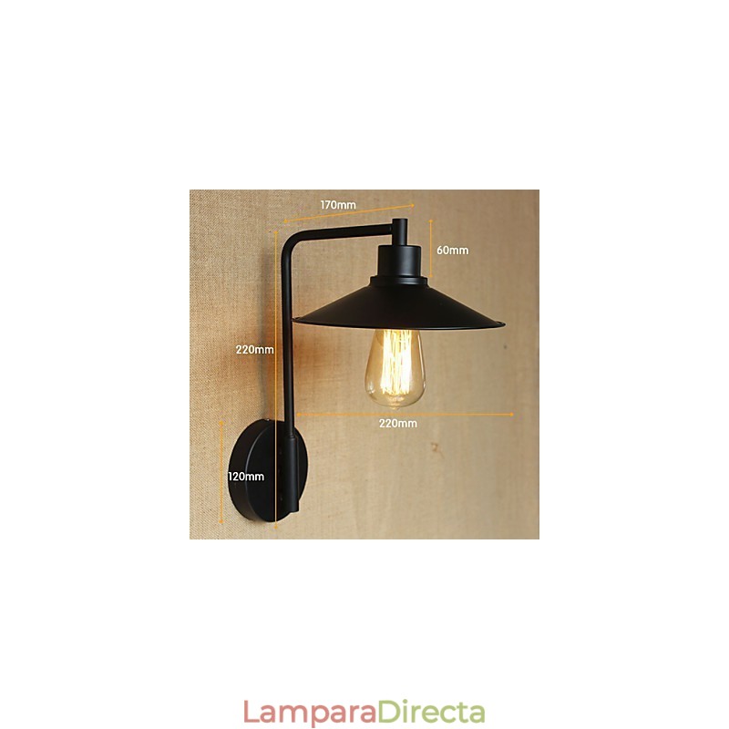 Aplique de pared decorativo retro de hierro forjado