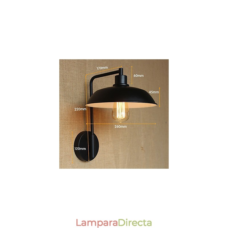 Aplique de pared de hierro clásico y sencillo para decoración del hogar