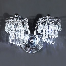 Apliques de pared de cristal de metal contemporáneo moderno