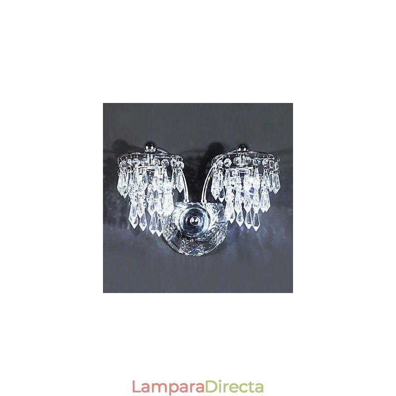 Apliques de pared de cristal de metal contemporáneo moderno