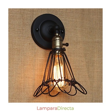 Aplique de pared decorativo de estilo industrial americano con valla de malla de hierro Aplique de pared decorativo de estilo industrial americano con valla de malla de hierro