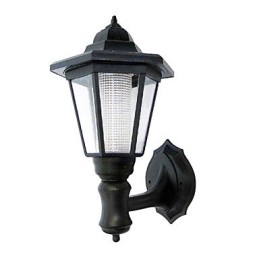 Lámpara de pared con energía solar y pantalla negra