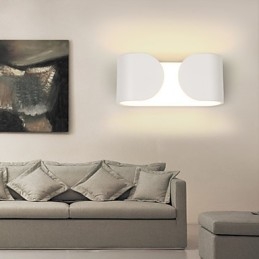 Apliques de pared de metal contemporáneos modernos de 6 W