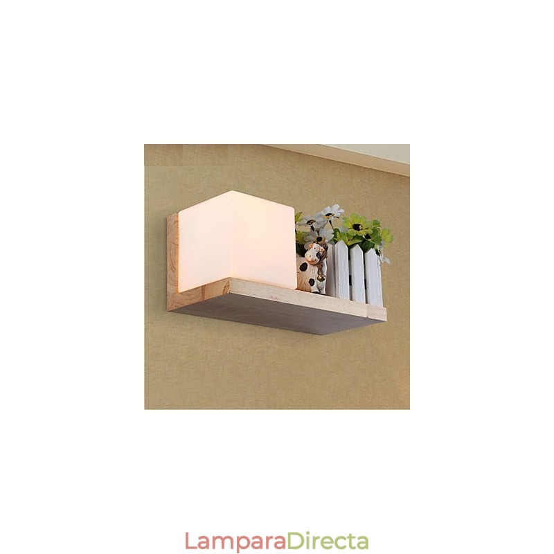 Lámpara de pared de una luz y cristal