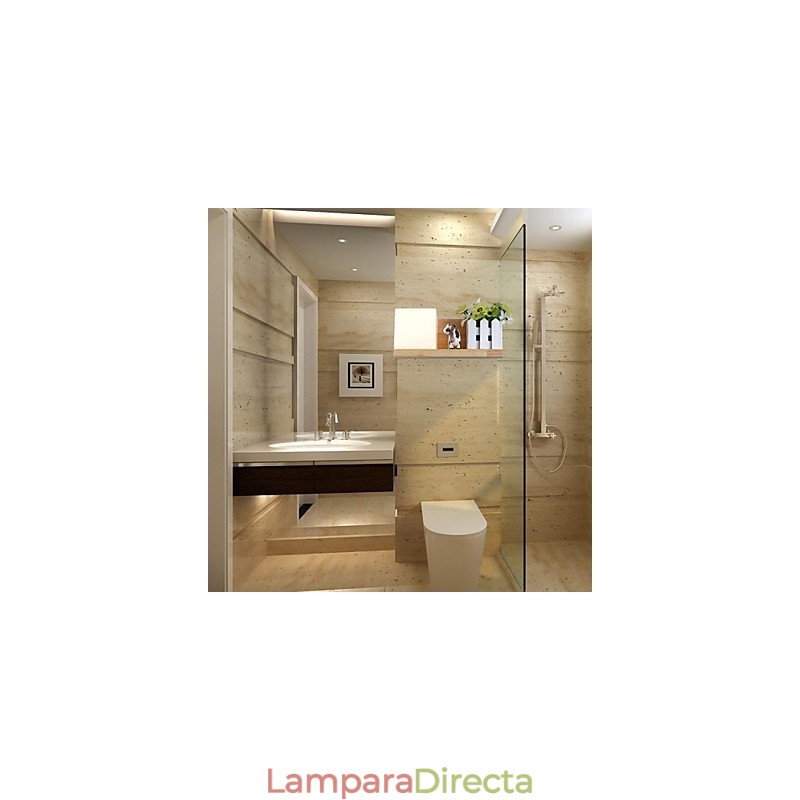 Lámpara de pared de una luz y cristal