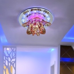 Lámpara de techo circular de cristal con tubo de luz para absorber la luz de la cúpula.