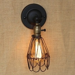 Aplique de pared decorativo de malla de hierro oxidado con valla de estilo industrial americano