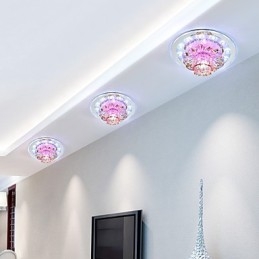 Lámpara de techo circular de cristal con tubo de luz para absorber la luz de la cúpula.