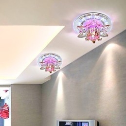 Lámpara de techo circular de cristal con tubo de luz para absorber la luz de la cúpula.