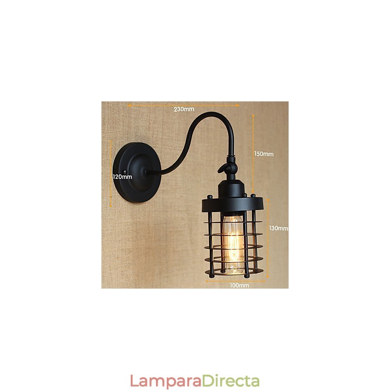 Arte de pared decorativo minimalista en negro mate estilo country americano