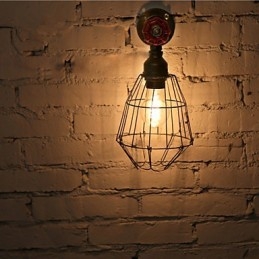 Lámparas de pared vintage de tubería de agua industrial, lámpara Edison para loft, para bar, restaurante, accesorios de pared, iluminación.