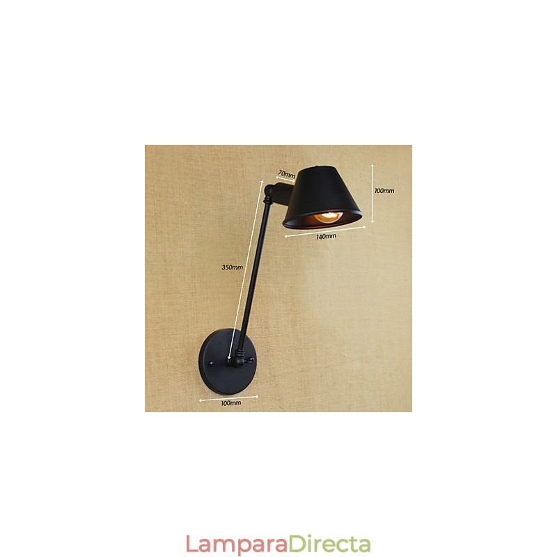 Aplique de pared de hierro simple retro
