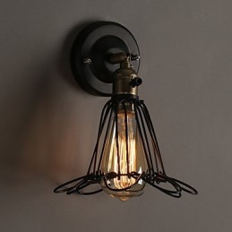 Lámpara de pared de hierro forjado con estilo loft americano que restaura las antiguas costumbres.
