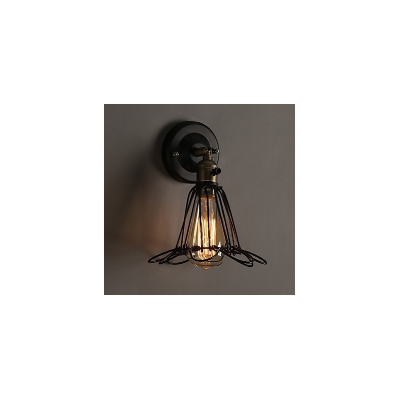 Lámpara de pared de hierro forjado con estilo loft americano que restaura las antiguas costumbres.