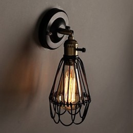Lámpara de pared de hierro forjado con estilo loft americano que restaura las antiguas costumbres.